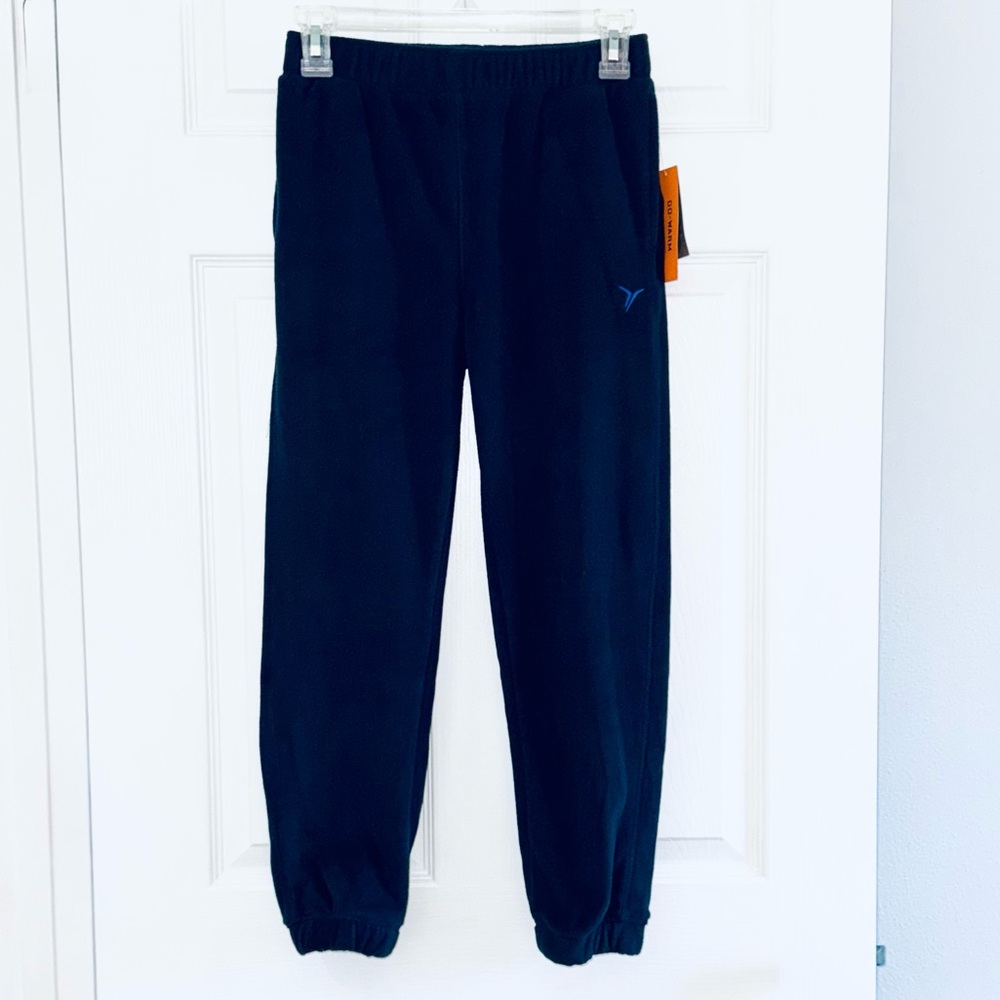 Old Navy Active Go-Warm Boys Fleece Sweatpants Navy Blue Size L (10–12) NWT